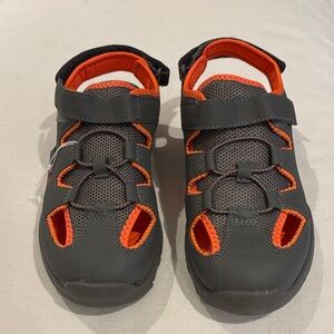 Sporty Black and Orange Hiking Sandals (Unisex)